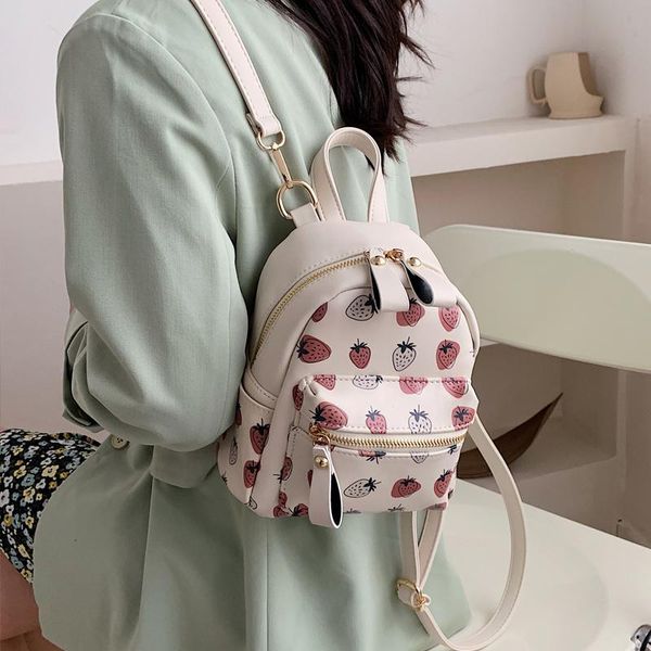school bags beibao printed backpack women's 2021 fashion cute mini bag simple small fresh strawberry
school bags beibao printed backpack women's 2021 fashion cute mini bag simple small fresh strawberry