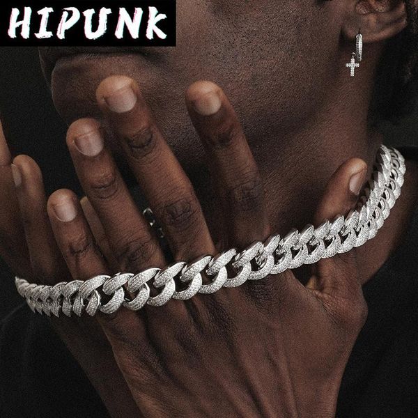 chains hipunk iced out cuban link chain micro paved cubic zirconia jewelry mans women 18mm rapper hip hop necklace charm gift, Silver
chains hipunk iced out cuban link chain micro paved cubic zirconia jewelry mans women 18mm rapper hip hop necklace charm gift, Silver