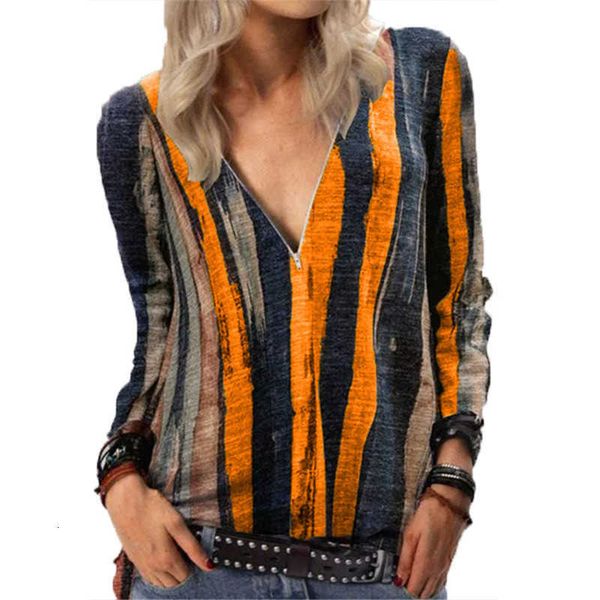 women's t-shirt autumn t-shirt women fashion v-neck zipper tie dye stripe print loose casual long sleeve ladies tshirt female plus size, White
women's t-shirt autumn t-shirt women fashion v-neck zipper tie dye stripe print loose casual long sleeve ladies tshirt female plus size, White