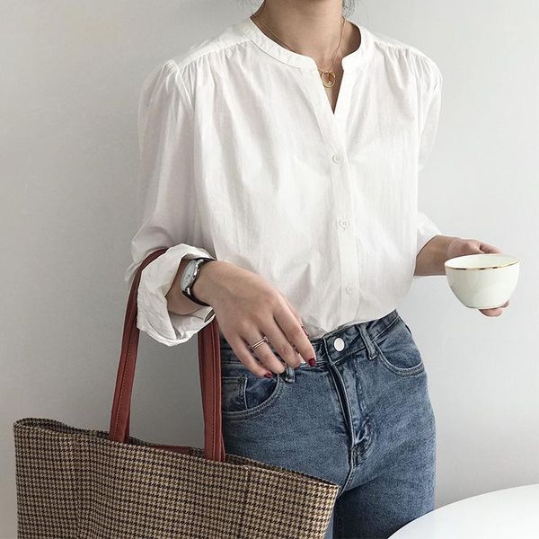 white autumn cotton blouse vintage women puff long sleeve formal shirt brands women's fall office ladies shirts femme blouses &
white autumn cotton blouse vintage women puff long sleeve formal shirt brands women's fall office ladies shirts femme blouses &