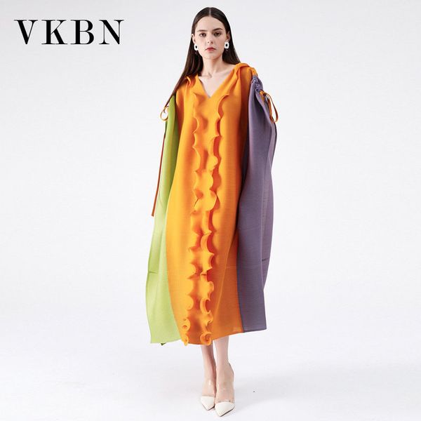vkbn fashion summer dress patchwork pleated fabric short sleeve loose v-neck petal sleeve industrial for women dress plus size 210507, Black;gray
vkbn fashion summer dress patchwork pleated fabric short sleeve loose v-neck petal sleeve industrial for women dress plus size 210507, Black;gray
