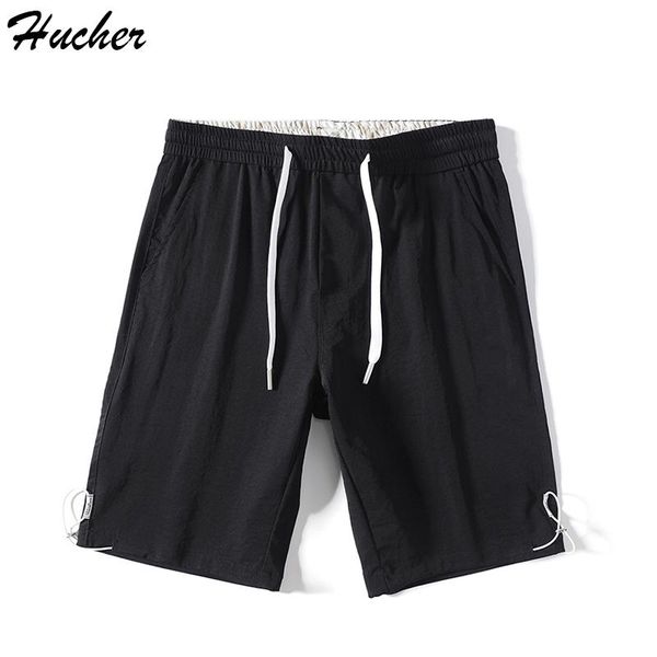 men's shorts huncher mens casual 2021 summer solid breathable fashion elastic waist outdoor running black board for men, White;black
men's shorts huncher mens casual 2021 summer solid breathable fashion elastic waist outdoor running black board for men, White;black