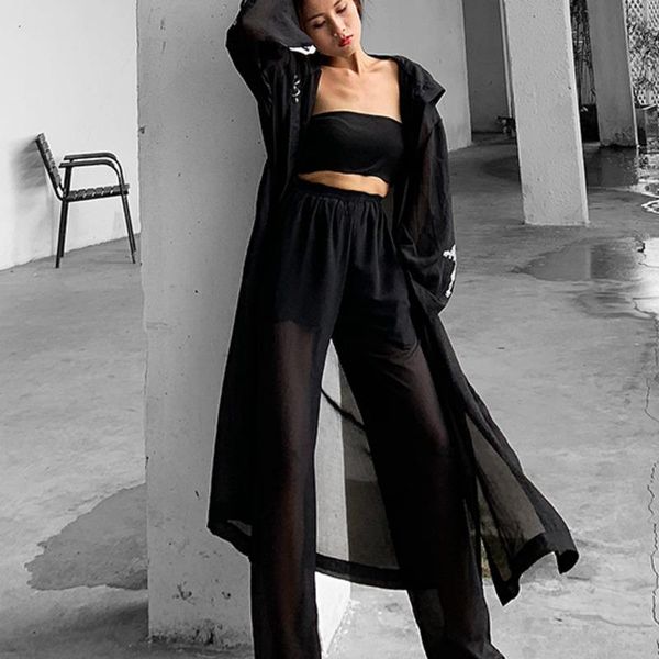 women's pants & capris fashion solid color high waist chiffon mesh wide leg trousers casual loose plus woman tide autumn tc991, Black;white
women's pants & capris fashion solid color high waist chiffon mesh wide leg trousers casual loose plus woman tide autumn tc991, Black;white