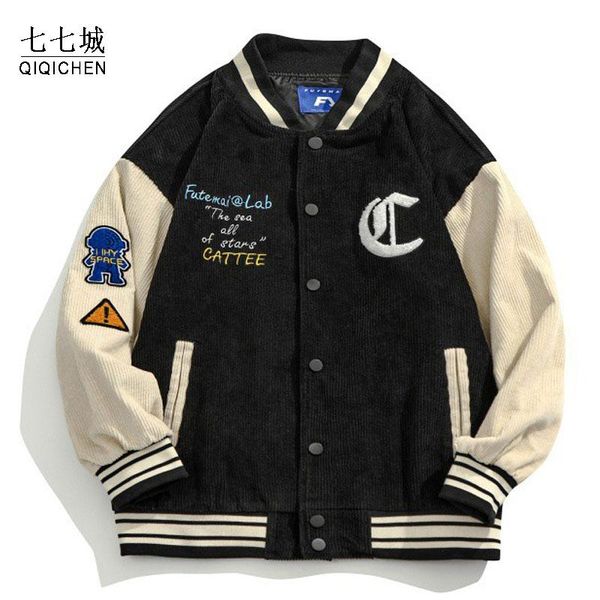 men's jackets street corduroy baseball jacket men women astronaut embroid 2021 autumn patchwork bomber letter varsity coat unisex, Black;brown
men's jackets street corduroy baseball jacket men women astronaut embroid 2021 autumn patchwork bomber letter varsity coat unisex, Black;brown