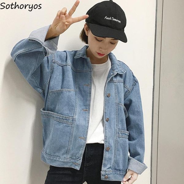 women's jackets denim women vintage bf loose causal basic multi pockets outerwear female streetwear all-match classic coats fall, Black;brown
women's jackets denim women vintage bf loose causal basic multi pockets outerwear female streetwear all-match classic coats fall, Black;brown