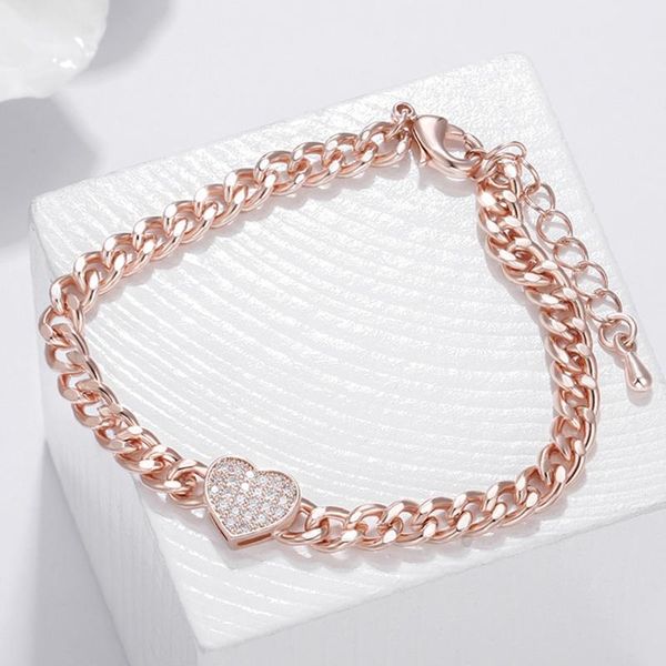 charm bracelets 2021 arrivals gold cuban chain bracelet cz zirconia heart luxur for woman vintage jewelry accessories party gift, Golden;silver
charm bracelets 2021 arrivals gold cuban chain bracelet cz zirconia heart luxur for woman vintage jewelry accessories party gift, Golden;silver