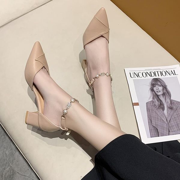 sandals spring 2021 fashion party female nightclub high heels pointed toe metal decorative ankle buckle, Black
sandals spring 2021 fashion party female nightclub high heels pointed toe metal decorative ankle buckle, Black