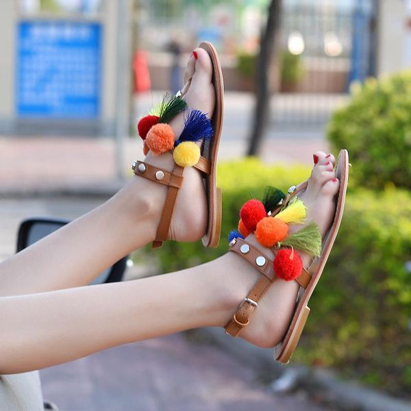 women sandals fashion tassel sandalias open toe flat heels buckle strap bohemia style ethnic beach shoes a693, Black
women sandals fashion tassel sandalias open toe flat heels buckle strap bohemia style ethnic beach shoes a693, Black