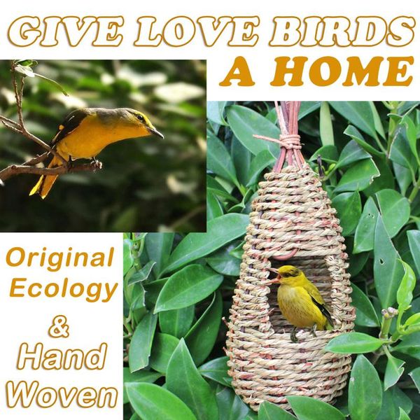 grass hand woven bird house hummingbird outside hanging handmade outdoor birdhouse nest for gardening decoration cages
grass hand woven bird house hummingbird outside hanging handmade outdoor birdhouse nest for gardening decoration cages