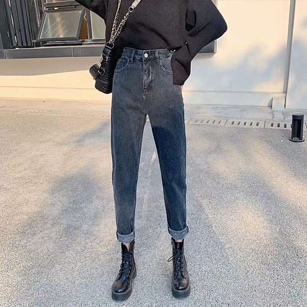 female version loose high waist thin autumn and winter elegant broad leg pants, Blue
female version loose high waist thin autumn and winter elegant broad leg pants, Blue