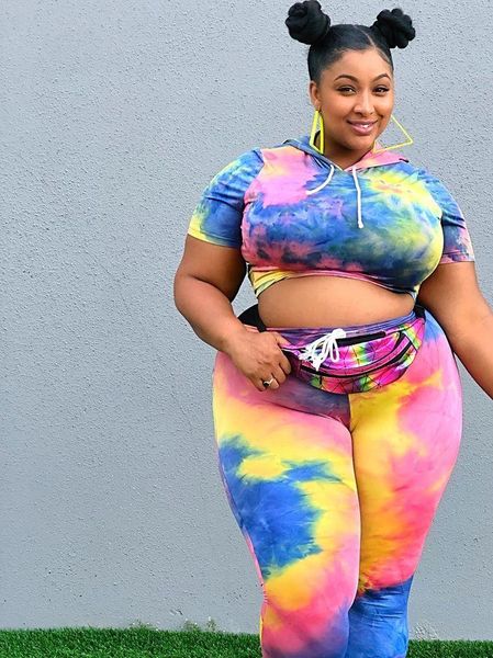 plus size 2 pieces outfits womens tracksuits clubwear colorful tie dye hooded crop long pants joggers tracksuit bodycon sportswear, Gray
plus size 2 pieces outfits womens tracksuits clubwear colorful tie dye hooded crop long pants joggers tracksuit bodycon sportswear, Gray