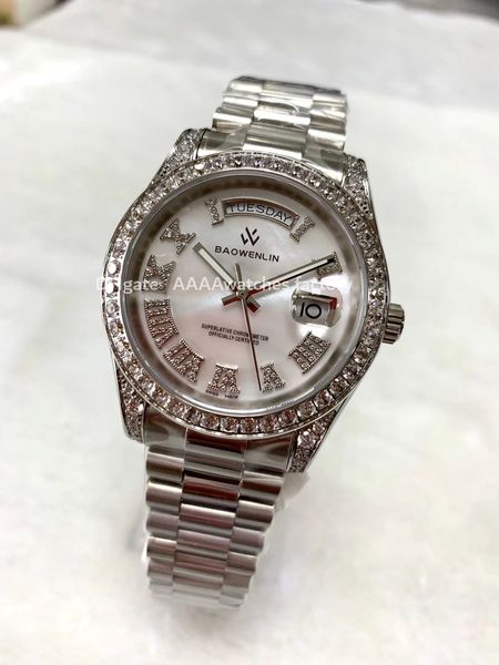 luxury wristwatches quality men's automatic mechanical waterproof material stainless steel sapphire 41mm wholesalfashion diamond watch, Slivery;brown
luxury wristwatches quality men's automatic mechanical waterproof material stainless steel sapphire 41mm wholesalfashion diamond watch, Slivery;brown