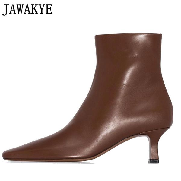 boots soft leather autumn designer ankle women's kitten heel short square toe ladies formal dress shoes botas mujer, Black
boots soft leather autumn designer ankle women's kitten heel short square toe ladies formal dress shoes botas mujer, Black
