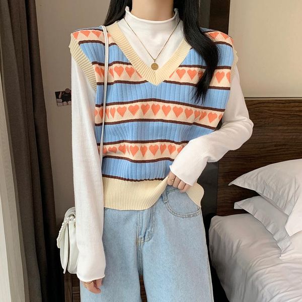 women's vests preppy style y2k sweater vest graphic casual loose knit waistcoat cute women clothes knitted korean, Black;white
women's vests preppy style y2k sweater vest graphic casual loose knit waistcoat cute women clothes knitted korean, Black;white