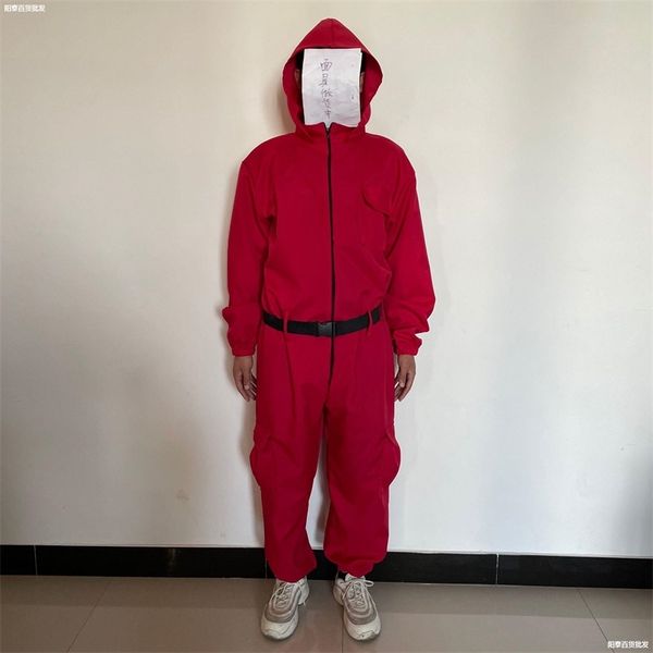 20212021 korean squid game film and television same masked man cosplay hooded one-piece clothes, Black;red
20212021 korean squid game film and television same masked man cosplay hooded one-piece clothes, Black;red