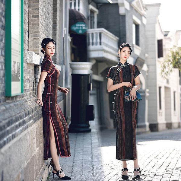 ethnic clothing cheongsam long dress waltz satin retro shanghai 2021 chinese dresses, Red
ethnic clothing cheongsam long dress waltz satin retro shanghai 2021 chinese dresses, Red
