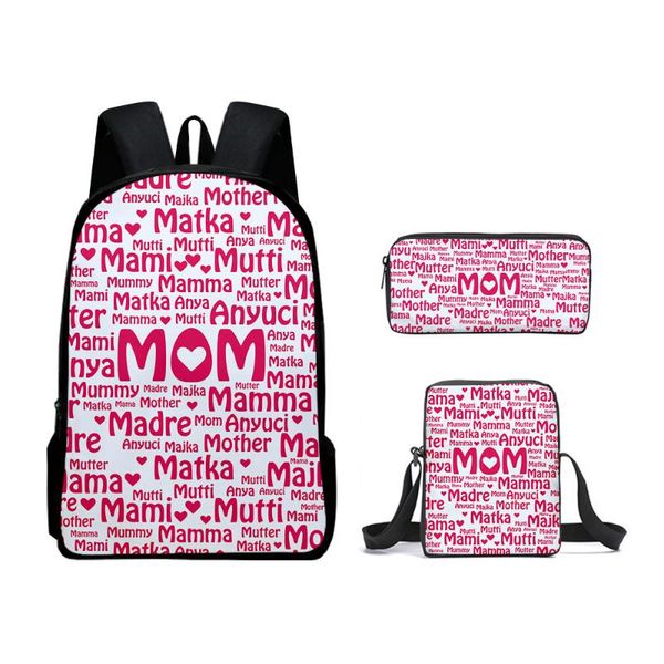 3pcs/set backpack mother's day fashion shoulder bags 3d print hip hop school bag mochilas student
3pcs/set backpack mother's day fashion shoulder bags 3d print hip hop school bag mochilas student