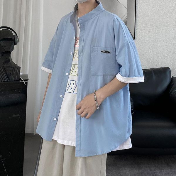 men's casual shirts plus size 5xl- summer short sleeve men fashion front pocket stand collar 100% cotton loose camisas de hombre sale, White;black
men's casual shirts plus size 5xl- summer short sleeve men fashion front pocket stand collar 100% cotton loose camisas de hombre sale, White;black