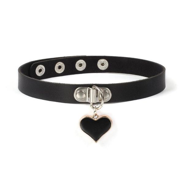 pendant necklaces leather collar necklace female gothic love bondage clavicle chain heart-shaped choker creative accessories, Silver
pendant necklaces leather collar necklace female gothic love bondage clavicle chain heart-shaped choker creative accessories, Silver