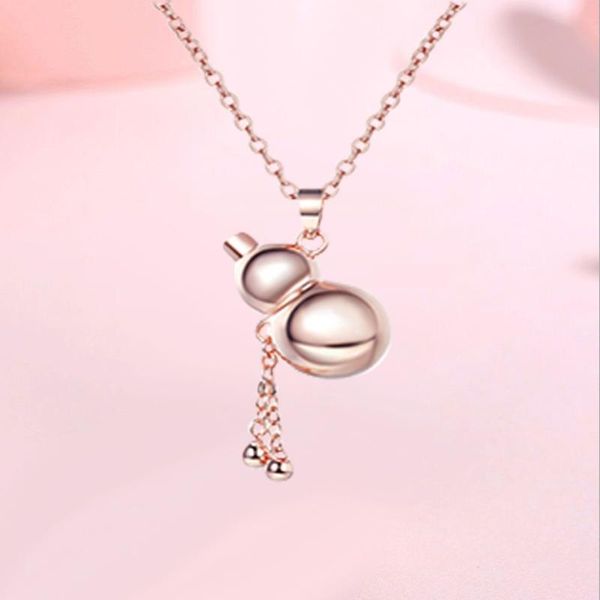creative gourd necklace female solid ball blessing bag tassel white copper pendant clavicle chain year gift necklaces, Silver
creative gourd necklace female solid ball blessing bag tassel white copper pendant clavicle chain year gift necklaces, Silver