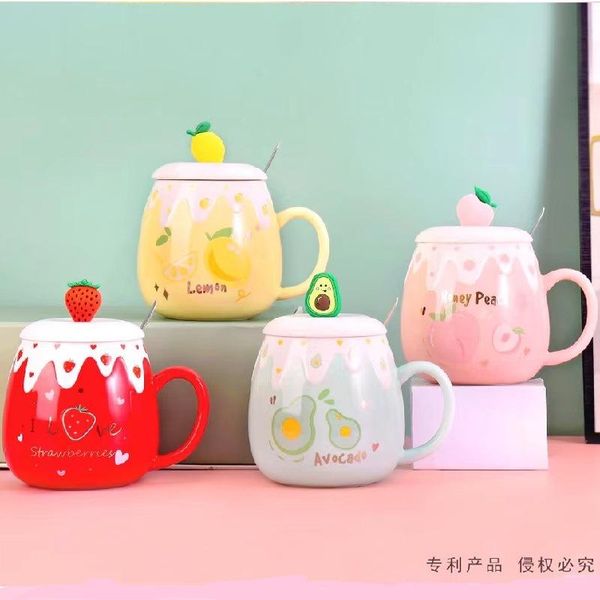 mugs 2021 korean ins style milk cups cute personality fruit water creative ceramic mark coffee tumbler with straw
mugs 2021 korean ins style milk cups cute personality fruit water creative ceramic mark coffee tumbler with straw