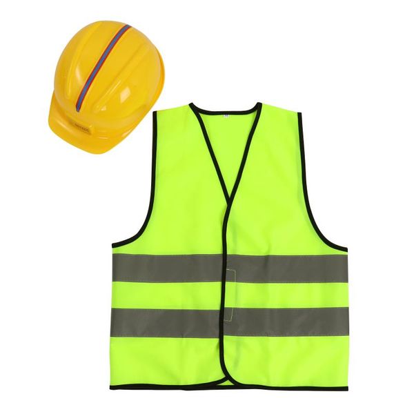 clothing sets children's reflective safety vest kids engineering hat for halloween role play toy construction worker costume kit, White
clothing sets children's reflective safety vest kids engineering hat for halloween role play toy construction worker costume kit, White
