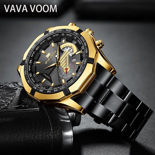 wristwatches vava voom mens sports watches fashion stainless steel luxury luminous waterproof calendar quartz men's reloj de hombre, Slivery;brown
wristwatches vava voom mens sports watches fashion stainless steel luxury luminous waterproof calendar quartz men's reloj de hombre, Slivery;brown