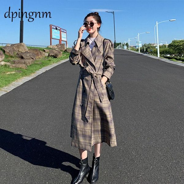 women's trench coats windbreaker mid-length section 2021 autumn and winter british style all-match temperament coat drape over the knee, Tan;black
women's trench coats windbreaker mid-length section 2021 autumn and winter british style all-match temperament coat drape over the knee, Tan;black