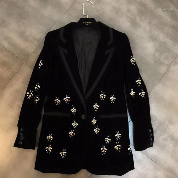 women's suits & blazers 2021 spring blazer coat lapel long sleeve diamond small bee velvet suit jacket, White;black
women's suits & blazers 2021 spring blazer coat lapel long sleeve diamond small bee velvet suit jacket, White;black