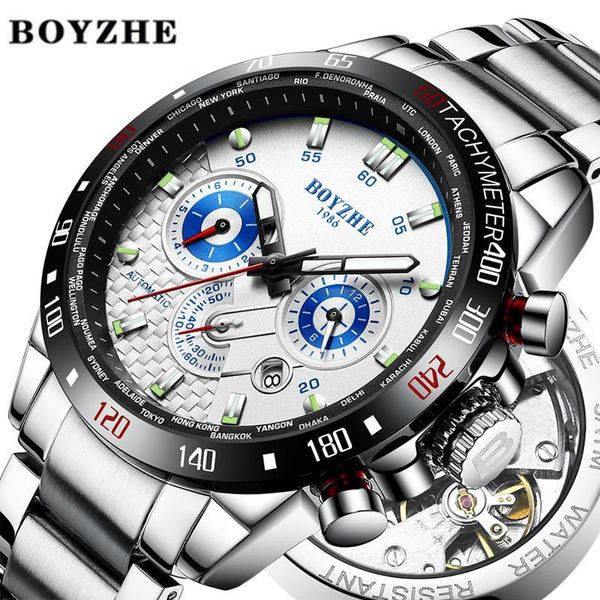 wristwatches men automatic mechanical watch waterproof fashion casual stainless steel self-wind sport watches relogio masculino, Slivery;brown
wristwatches men automatic mechanical watch waterproof fashion casual stainless steel self-wind sport watches relogio masculino, Slivery;brown