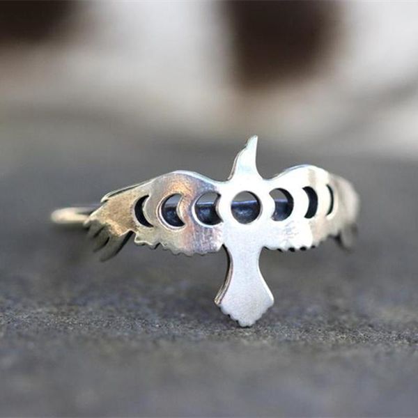 cluster rings raven witch ring phases of the moon crow female finger for party women men fashion jewelry accessories, Golden;silver
cluster rings raven witch ring phases of the moon crow female finger for party women men fashion jewelry accessories, Golden;silver