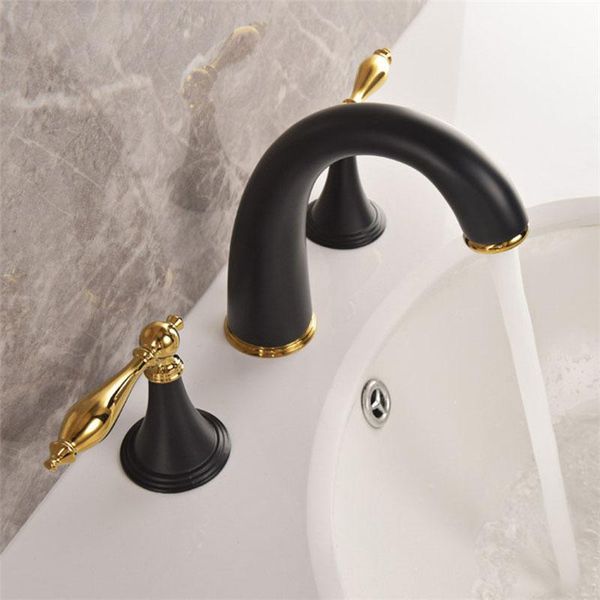 antique basin faucet bathroom sink tap black brass bathtub mixer three-piece split three-hole water and cold faucets
antique basin faucet bathroom sink tap black brass bathtub mixer three-piece split three-hole water and cold faucets