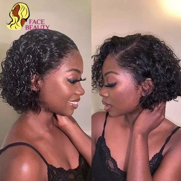 lace wigs curly human hair wig brazilian short for black women natural color pixie cut 13x1 side part remy, Black;brown
lace wigs curly human hair wig brazilian short for black women natural color pixie cut 13x1 side part remy, Black;brown