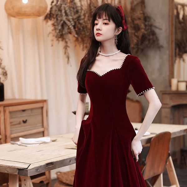 luxury evening dress toast bride small 2021 autumn wine red wedding can wear engagement at ordinary tim, Black;gray
luxury evening dress toast bride small 2021 autumn wine red wedding can wear engagement at ordinary tim, Black;gray