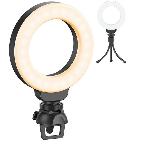 flash heads ring light lapset with clip & tripod, 4 inch selfie for video conference, calling, live streaming
flash heads ring light lapset with clip & tripod, 4 inch selfie for video conference, calling, live streaming