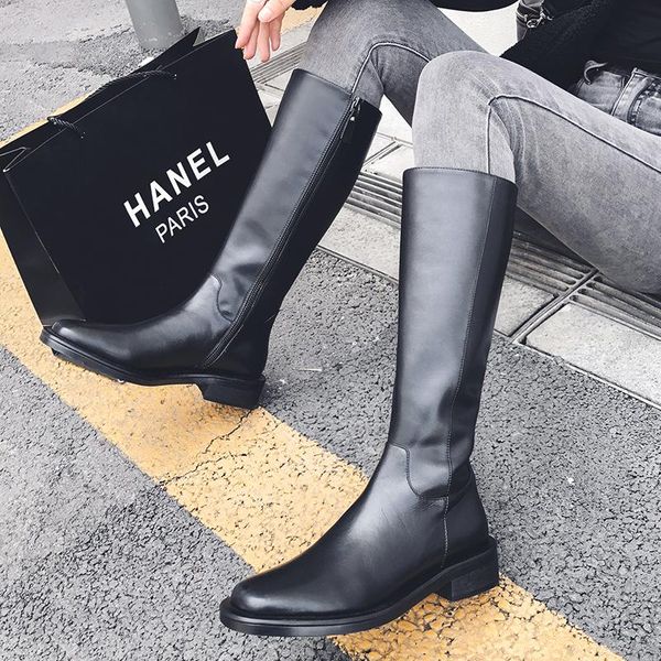 boots 2021 leather buckle strappy women snow shoes winter lady fur booties nubuck knee high female thick heel, Black
boots 2021 leather buckle strappy women snow shoes winter lady fur booties nubuck knee high female thick heel, Black