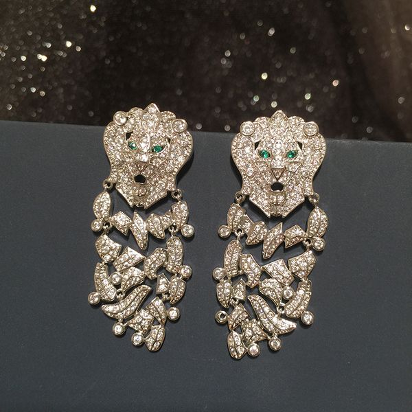 Lion Earrings women's long personality elegant lady S925 silver needle luxury domineering exaggerated large earrings, Golden
Lion Earrings women's long personality elegant lady S925 silver needle luxury domineering exaggerated large earrings, Golden