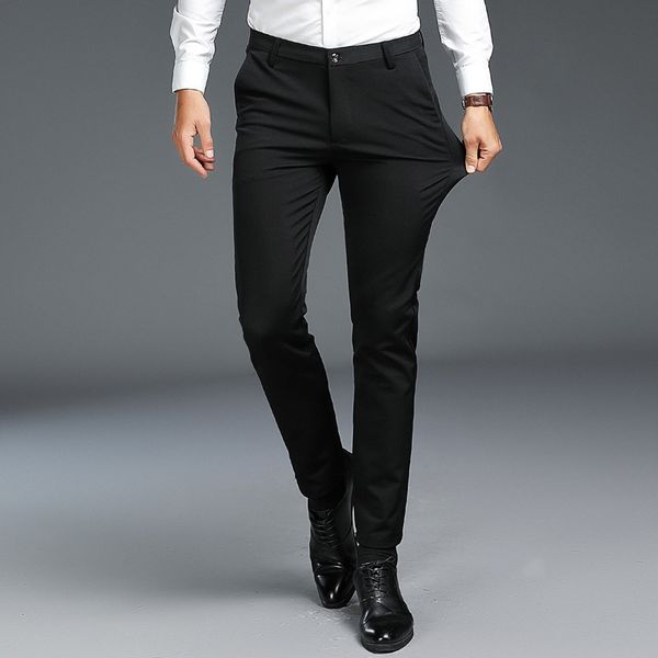 summer men's thin casual pants slim business tooling trousers elastic waist solid color youth, Black
summer men's thin casual pants slim business tooling trousers elastic waist solid color youth, Black