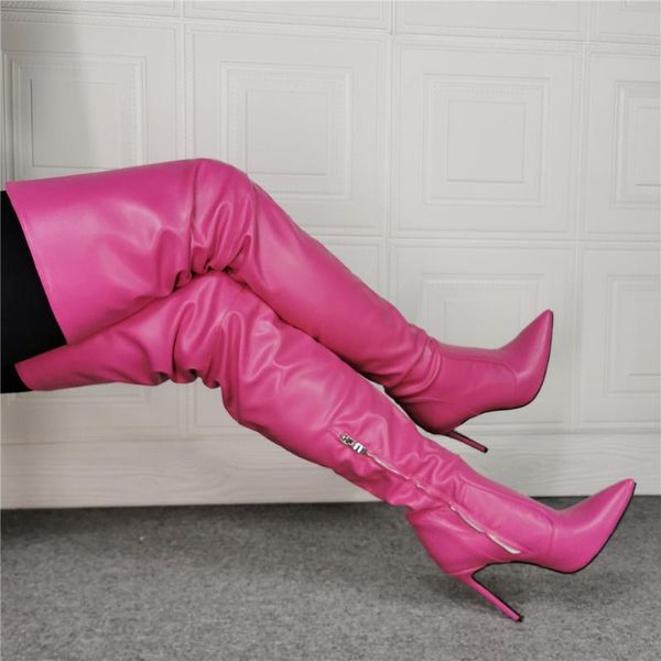 boots autumn winter women over-the-knee pink faux leather thigh-high pointy toe brand design high heels long botas altas mujer, Black
boots autumn winter women over-the-knee pink faux leather thigh-high pointy toe brand design high heels long botas altas mujer, Black