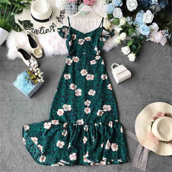 women leopard floral print boho dress vestidos mujer summer spaghetti strap off shoulder bodycon dresses ladies long robe 210602, Black;gray
women leopard floral print boho dress vestidos mujer summer spaghetti strap off shoulder bodycon dresses ladies long robe 210602, Black;gray