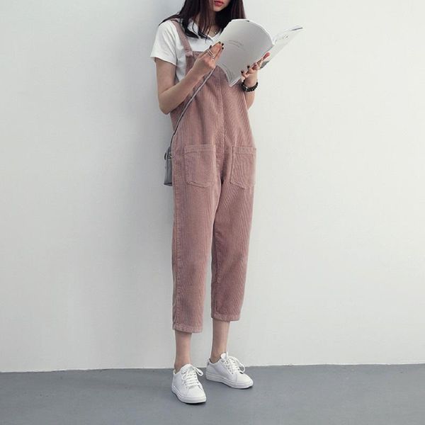 women's jumpsuits & rompers women pants rushed mid 2021 spring korean corduroy bib girl harem pure female nine loose thin suspenders br, Black;white
women's jumpsuits & rompers women pants rushed mid 2021 spring korean corduroy bib girl harem pure female nine loose thin suspenders br, Black;white
