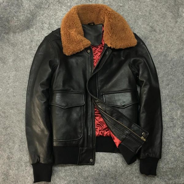 women's leather & faux women genuine jackets autumn winter fur collar sheepskin real coat b187, Black
women's leather & faux women genuine jackets autumn winter fur collar sheepskin real coat b187, Black
