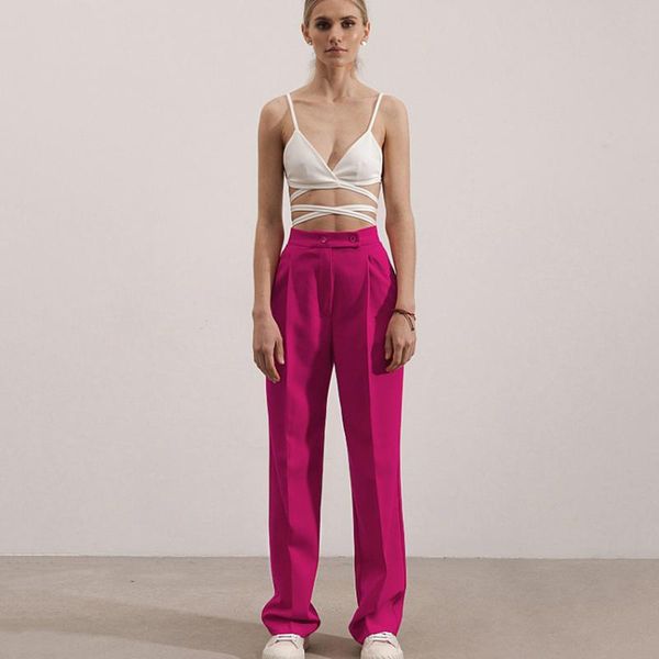 women's pants & capris 2021 spring female high waist loose casual thick trouser for women wide leg fashion elegant tide, Black;white
women's pants & capris 2021 spring female high waist loose casual thick trouser for women wide leg fashion elegant tide, Black;white