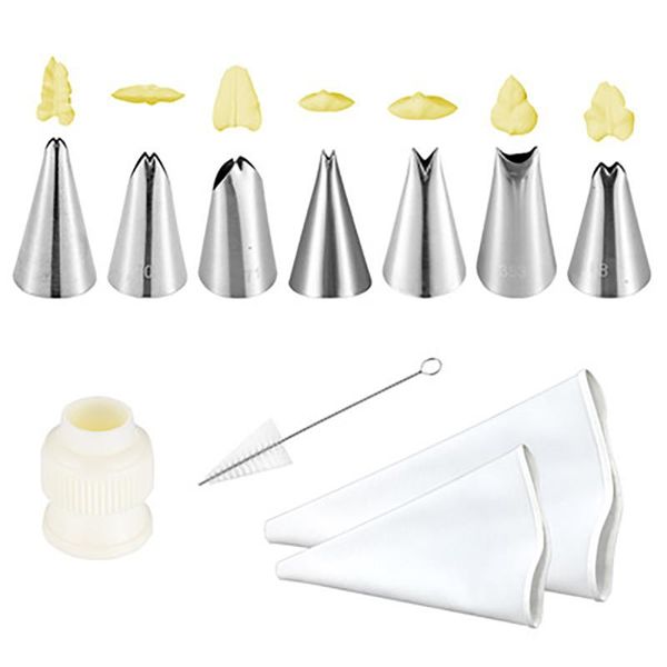 baking & pastry tools 10pcs/set cake decorating kit stainless steel nozzles cream confectionery bags diy household nozzle
baking & pastry tools 10pcs/set cake decorating kit stainless steel nozzles cream confectionery bags diy household nozzle