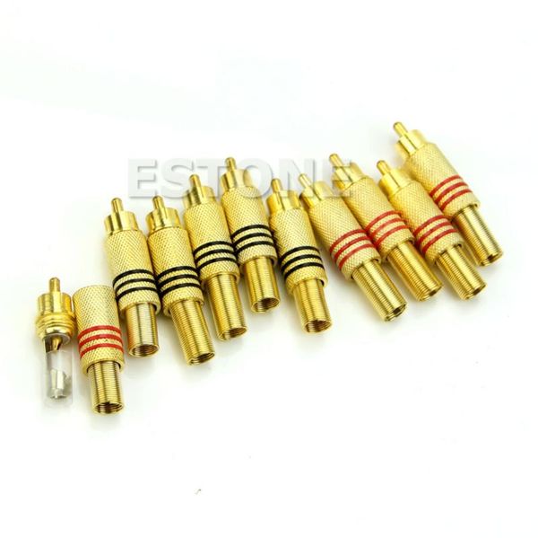 smart power plugs 2021 10pcs rca gold plated plug audio male connector metal spring
smart power plugs 2021 10pcs rca gold plated plug audio male connector metal spring