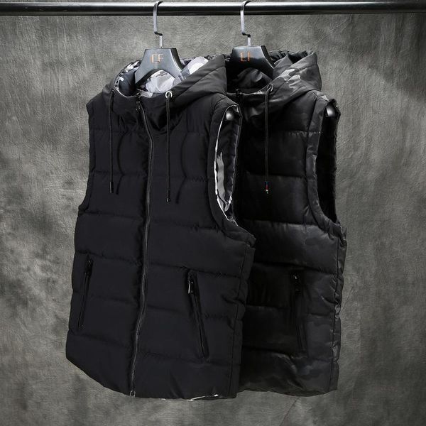 men's vests men 2021 autumn thick hooded sleeveless vest jacket double-sided wear coat winter fashion warm cotton-padded waistcoat,615, Black;white
men's vests men 2021 autumn thick hooded sleeveless vest jacket double-sided wear coat winter fashion warm cotton-padded waistcoat,615, Black;white