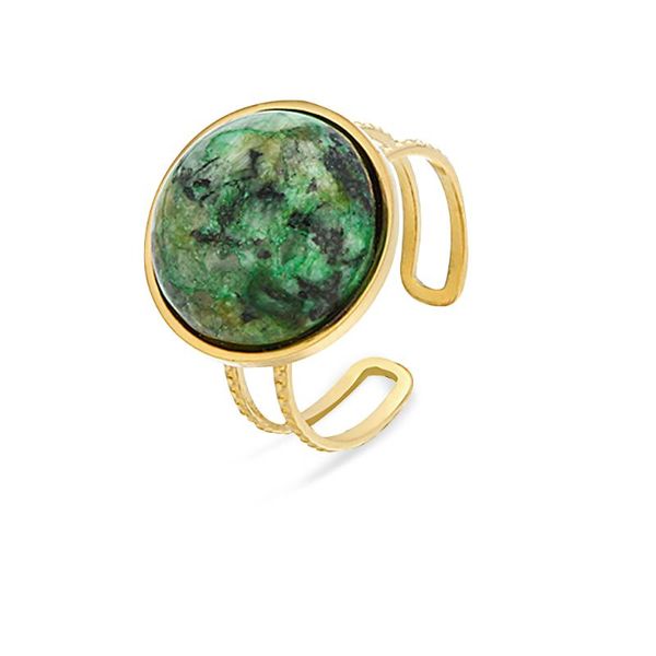 wedding rings trendy green natural stone opening for women 316l stainless steel metal textured ring anillos mujer party jewelry, Slivery;golden
wedding rings trendy green natural stone opening for women 316l stainless steel metal textured ring anillos mujer party jewelry, Slivery;golden