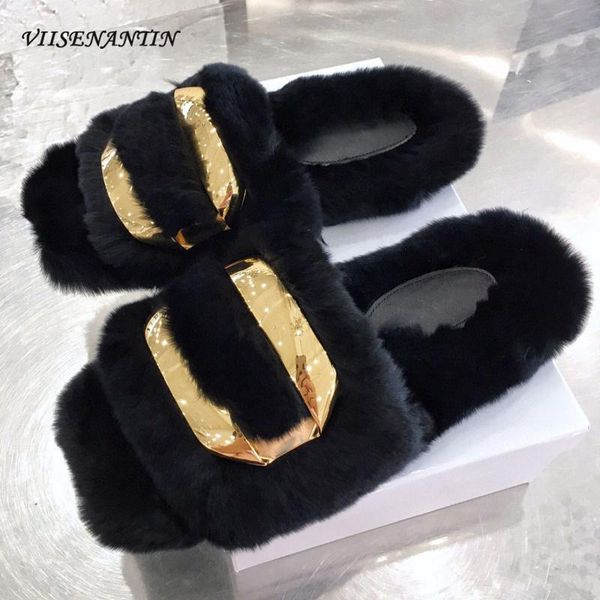 autumn casual fashion flat metal decor plush women's shoes winter peas chain decoration shearling drag outer wear slippers mules, Black
autumn casual fashion flat metal decor plush women's shoes winter peas chain decoration shearling drag outer wear slippers mules, Black