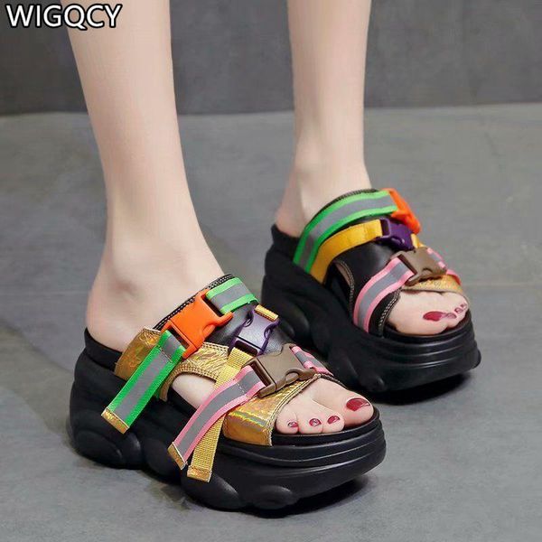 stitching women sandal fashion waterproof platform color matching outdoor comfortable slope heel sandals slippers, Black
stitching women sandal fashion waterproof platform color matching outdoor comfortable slope heel sandals slippers, Black