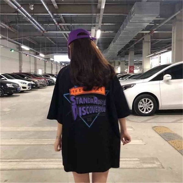 korean ulzzang chic graphic printed old school style oversized all match women tee girl t-shirts 210401, White
korean ulzzang chic graphic printed old school style oversized all match women tee girl t-shirts 210401, White